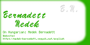 bernadett medek business card